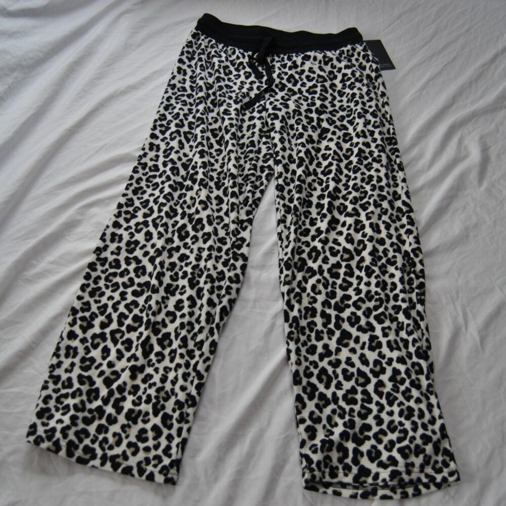 Free Press Sleepwear Separates Black & Tan Pants Small (NWT)